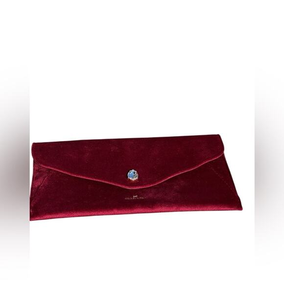 Swarovski Red Velvet Evening Clutch EUC - Picture 2 of 9